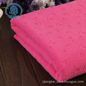 Anti Pilling 100 Polyester polar Fleece Emboss Fabric